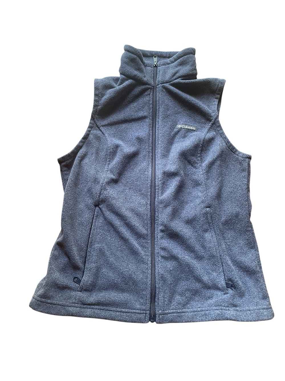 Columbia Navy Blue Fleece Vest women’s medium